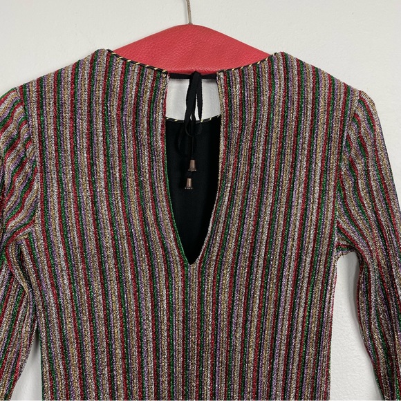 Kimchi Blue Melody Stripe Shimmer Mini Dress | Size Small - Picture 8 of 13